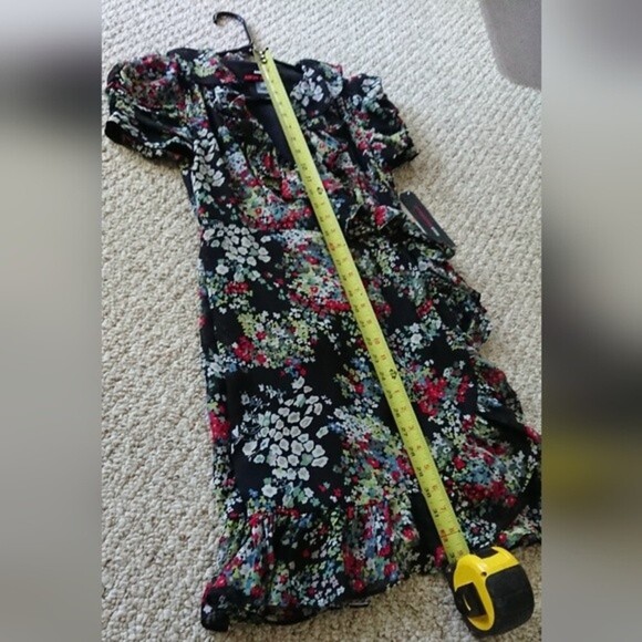 MISS SIXTY flirty ruffled short puff sleeves multicolor floral dress Size 2  - Picture 12 of 12